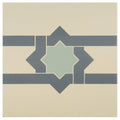 Iberian Border Denim and Light Jade on White