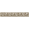 Beige ceramic tile ickworth beaulieu with raised white floral vine pattern for decorative wall use