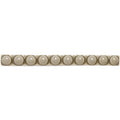 Cream-colored ceramic bar with ten glossy spherical beads from the Ickworth Empire collection
