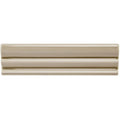 Beige ceramic tile ickworth kensington with glossy finish and three horizontal ridges for elegant wall decor