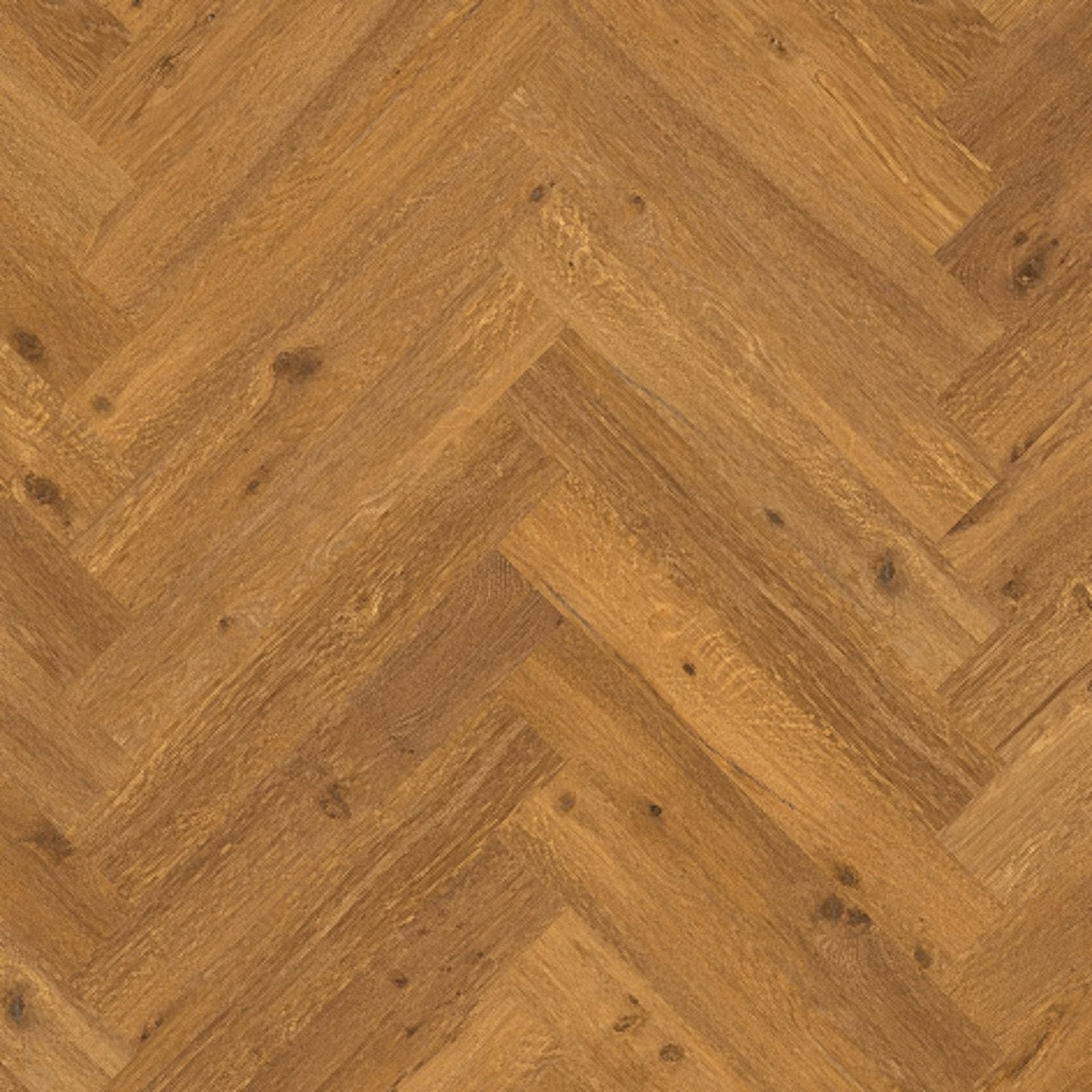 Ikura F333 vinyl herringbone flooring in warm honey-toned hardwood with natural wood grain texture
