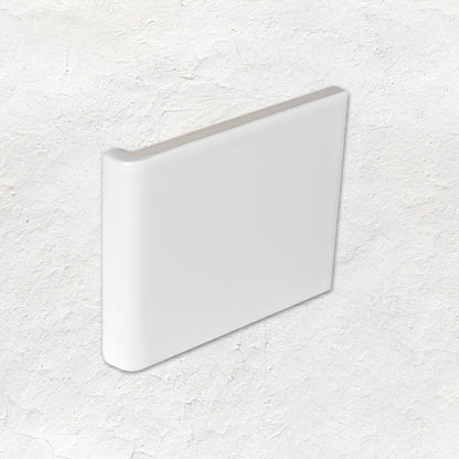 External Half Tile Wrapping Piece Brilliant White 90x76mm