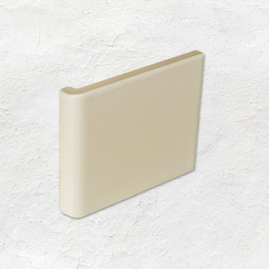 External Half Tile Wrapping Piece County White 90x76mm