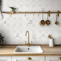 Imprint Delft Corners white ceramic tile with corner motifs