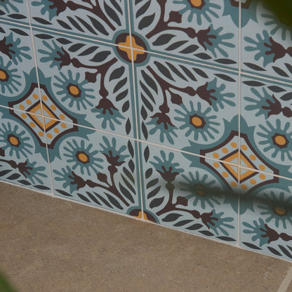 Indirah Porcelain Azure 20 x 20cm