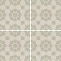 Beige and light gray geometric patterned ceramic floor tiles from infusion ornelas patterned tile collection