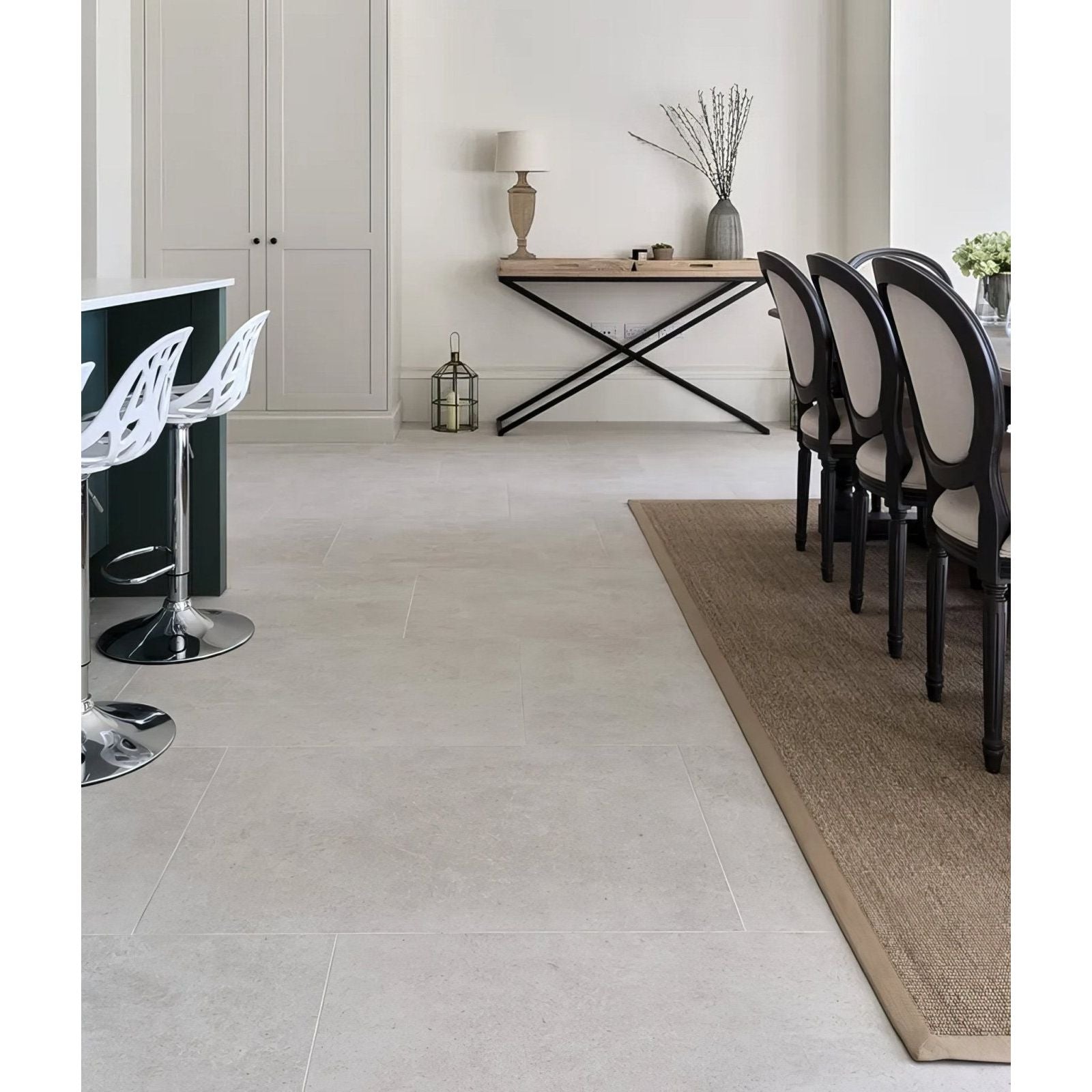 Isle Porcelain Perla 60 x 90cm in a bathroom setting