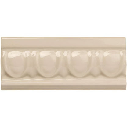 Ivory Egg & Dart Moulding Ceramic Wall Tile 152x65mm