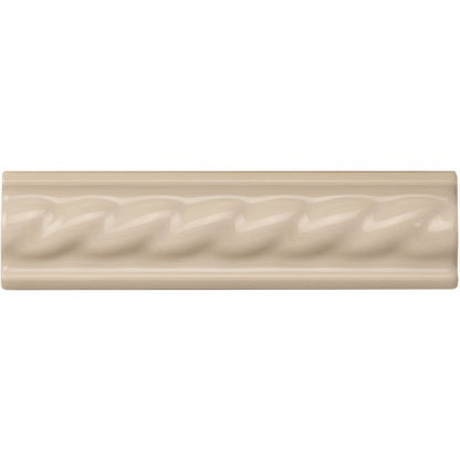 Ivory Rope Moulding Ceramic Wall Tile 152x40mm