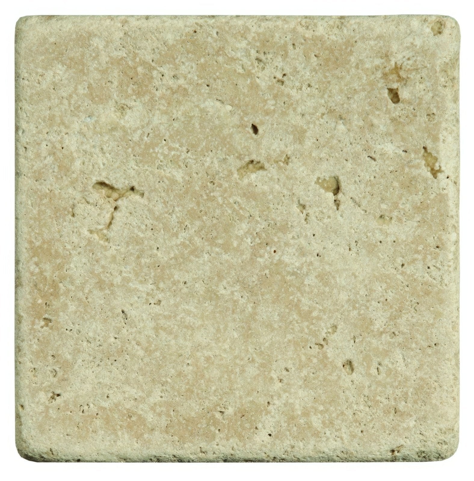Ivory Tumbled Travertine 10 x 10cm