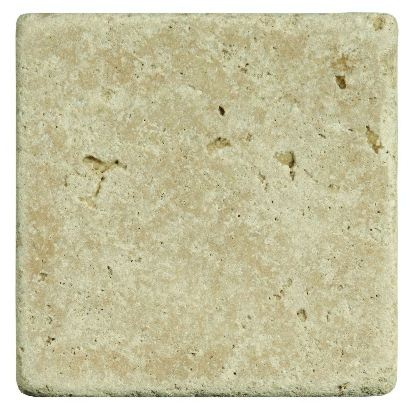 Ivory Tumbled Travertine 10 x 10cm