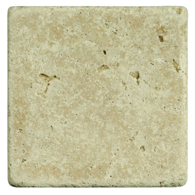 Ivory Tumbled Travertine 10 x 10cm