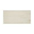 Cream-colored ceramic ixworth bone bar tile with rectangular shape, horizontal grooves, and subtle speckles
