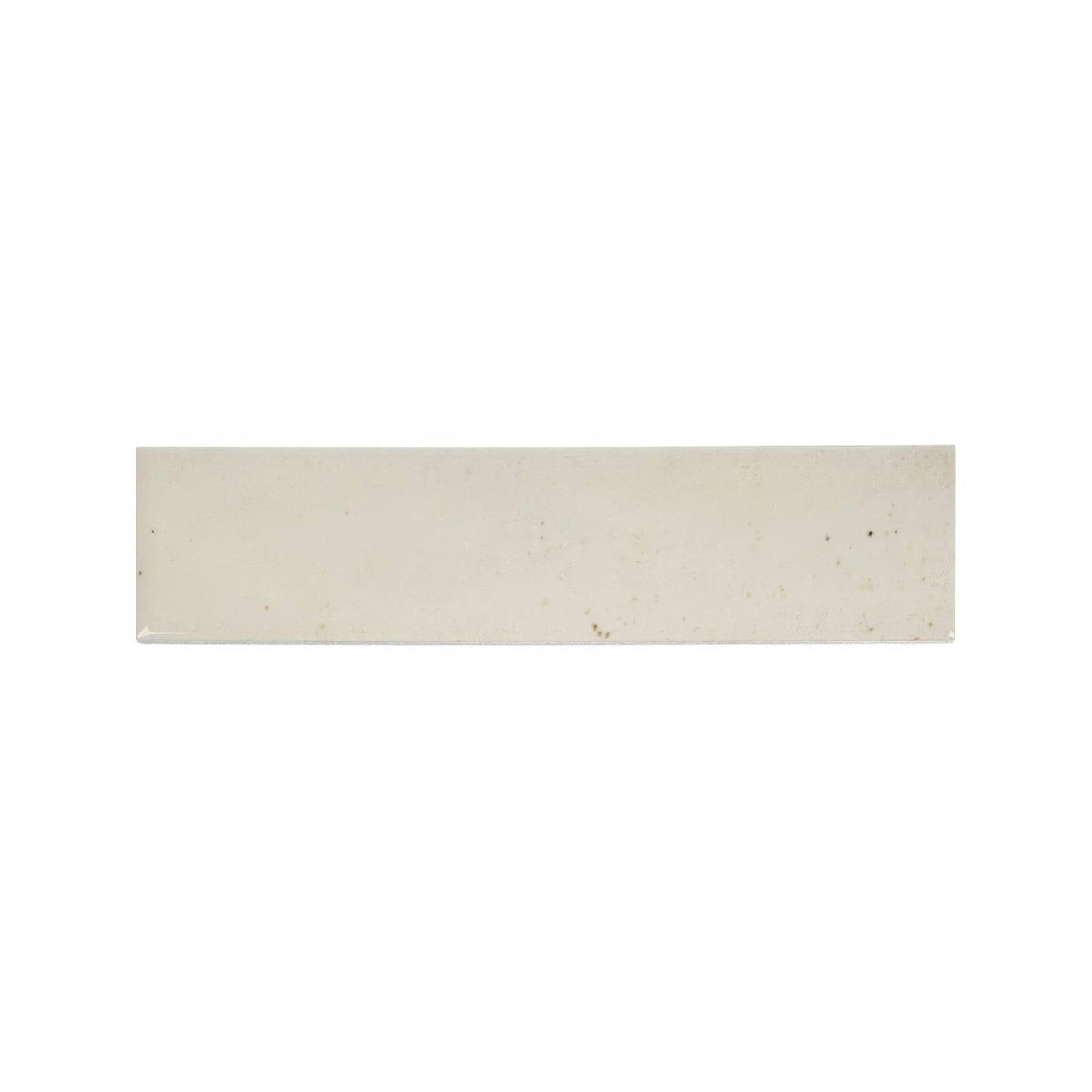 Cream-colored rectangular ceramic ixworth bone brick tile with subtle speckled texture for wall and floor use