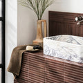 Ixworth Mulberry Bar Tile brown ceramic bar tile with horizontal ridges