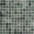 Jade 2.3 venetian stone mosaic green marble tile with natural textured surface and subtle shade variations