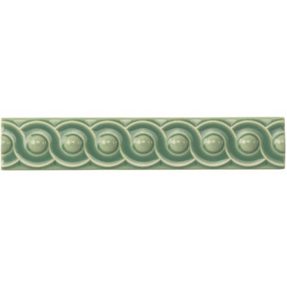 Jade Breeze Scroll Moulding Ceramic Wall Tile 152x29mm