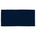 A rectangular navy blue glazed tile with a subtle white border from the jaipur carbon rectangle collection