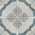 Jaipur Deesar patterned tile featuring blue and gray ceramic with a quatrefoil design for decorative use