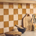 Jaipur Hoppers Hat Square Glazed Tile – close-up detail