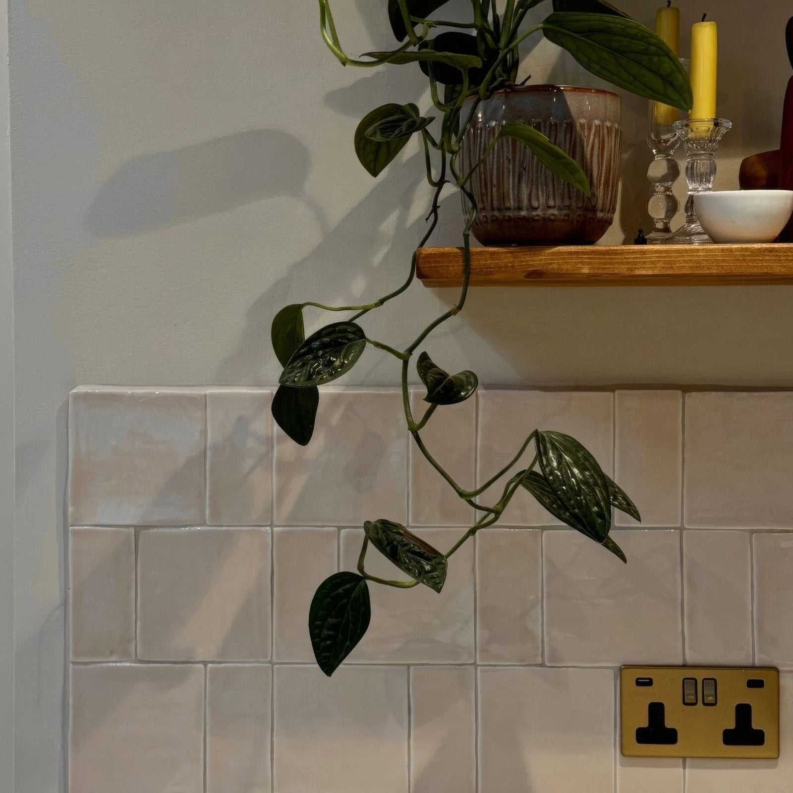 Jaipur Old Ochre Square Glazed Tile