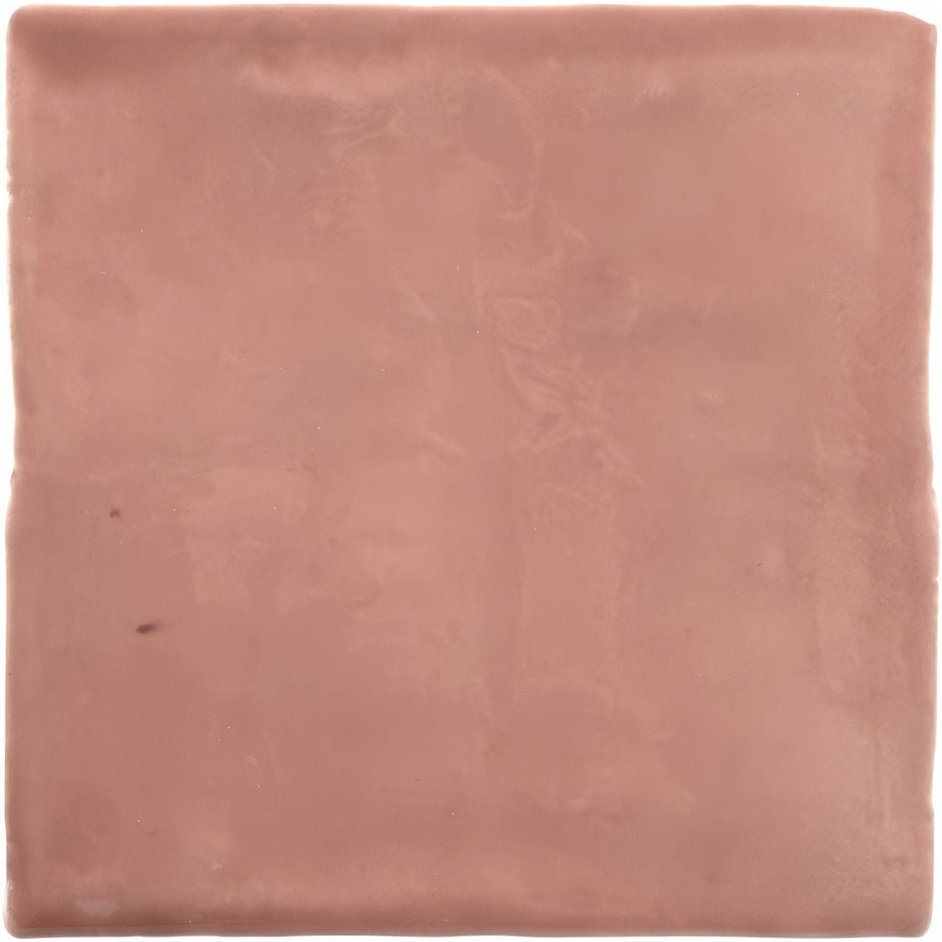 Jaipur Pompeiian red square glazed tile in terracotta with a warm pinkish-brown matte finish and subtle texture