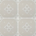 Beige ceramic jaipur sagar patterned tile with subtle white quatrefoil design for stylish wall or floor use