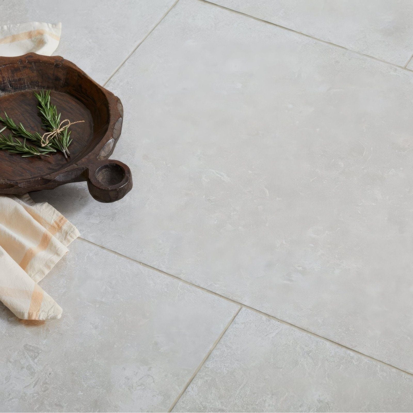 Light gray stone effect floor tile jerusalem silver 60 x 30cm with subtle texture and matte finish