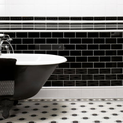 Jet Black Half Tile
