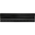 Jet Black Hogarth Moulding Ceramic Wall Tile 152x38mm