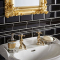 Jet Black Metro Bevelled Tile in a bathroom setting (2)