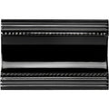 Jet Black Plain Cornice Ceramic Wall Tile 152x75mm