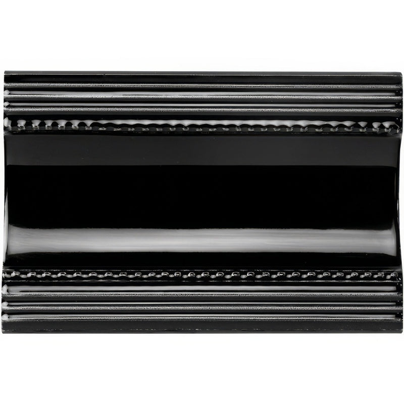 Jet Black Plain Cornice