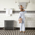 Jet Black Skirting Tile in a bathroom setting (2)