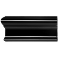Jet Black Victoria Left Corner Ceramic Wall Tile