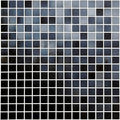 Jungfrau iridescent glass mosaic 20mm black and gray tile with glossy reflective surface for decorative use