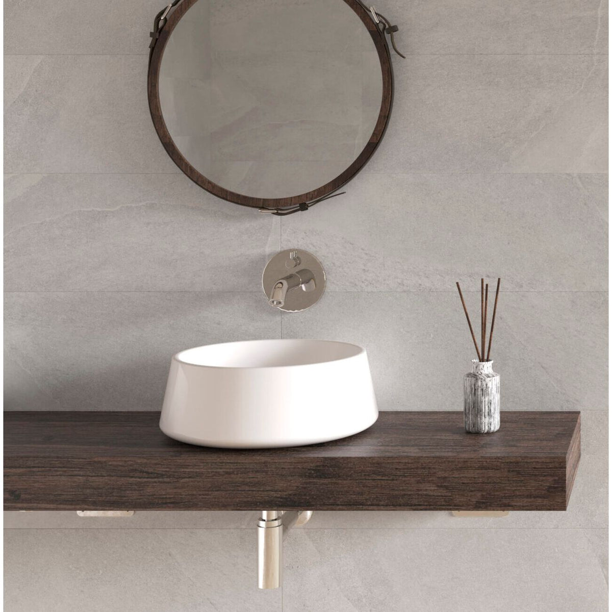 Kairos Gris 25 x 70cm beige ceramic wall tile with a subtle texture