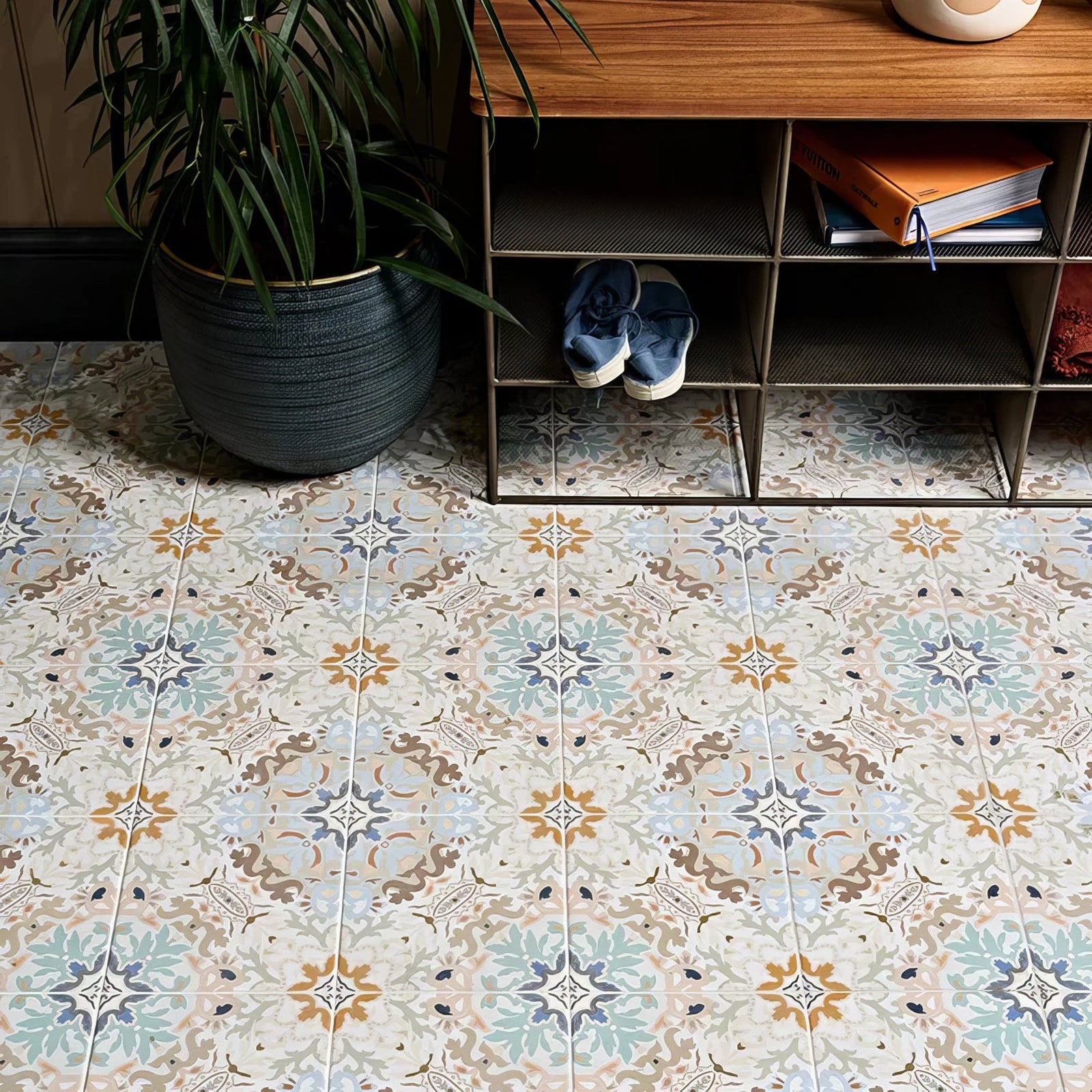 Kashmir Porcelain Pastel Wall & Floor Tile 22.5x22.5cm – close-up detail