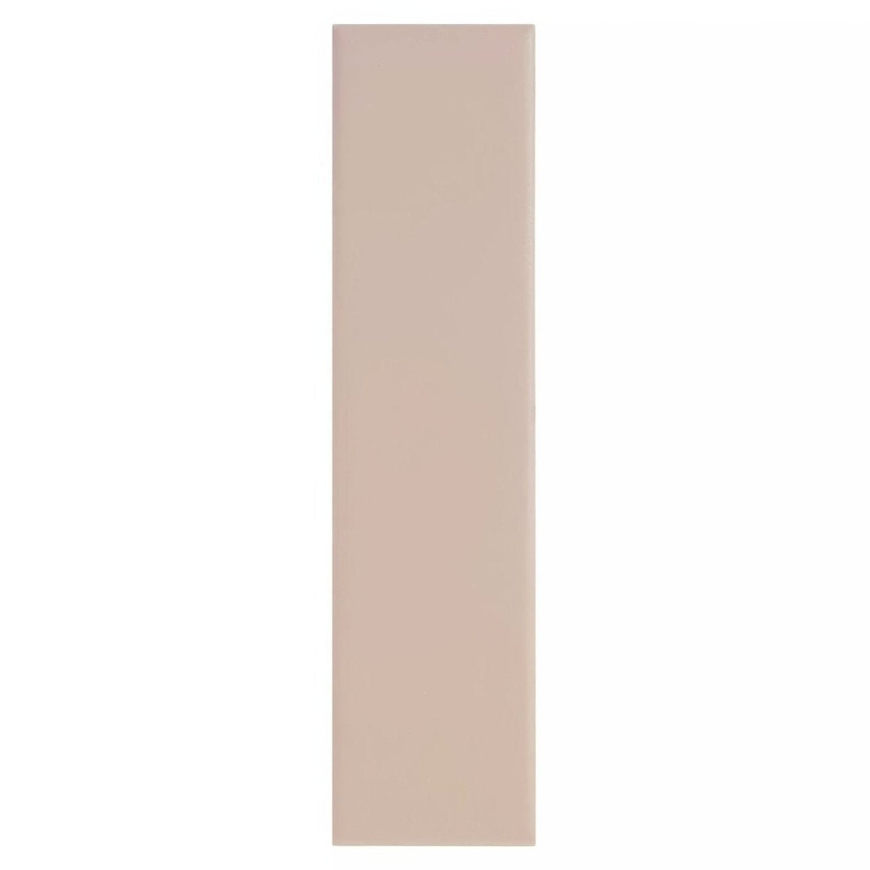 A sleek matte finish rectangular tile in soft blush pink from kelly hoppen perfect neutrals beige collection