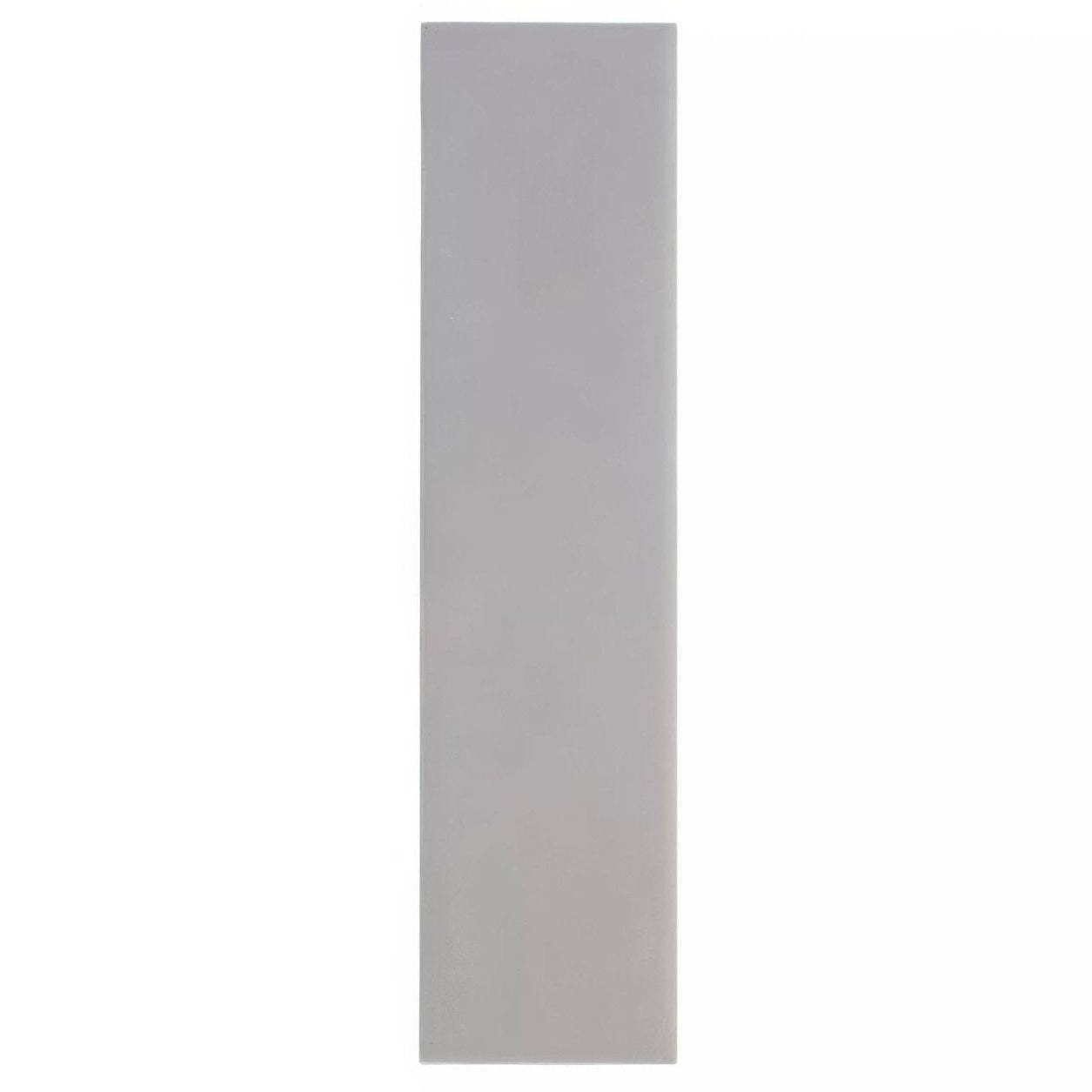 A sleek matte gray rectangular tile with a smooth surface from Kelly Hoppen perfect neutrals light grey collection