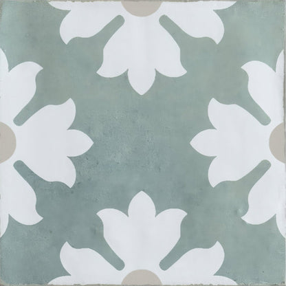 Kelmscott Coleton Blue Patterned Tile