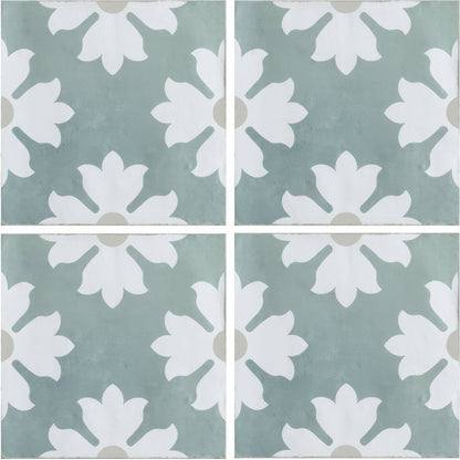 Kelmscott Coleton Blue Patterned Tile