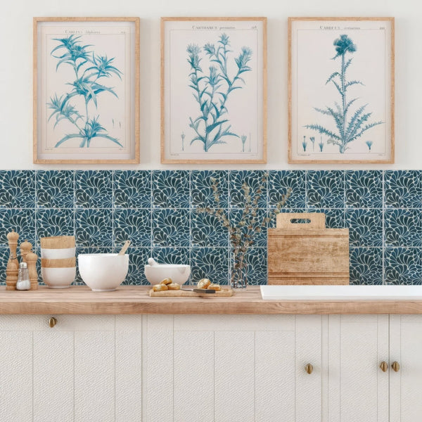 Emery Blue Patterned Tile