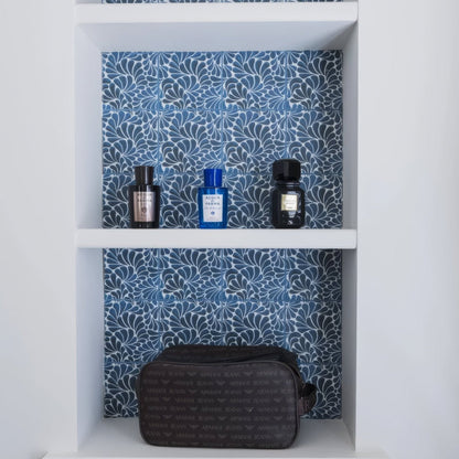 Kelmscott Emery Blue Patterned Tile