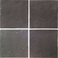 Four kelmscott slate black tiles with dark matte finish subtle texture and minor surface imperfections