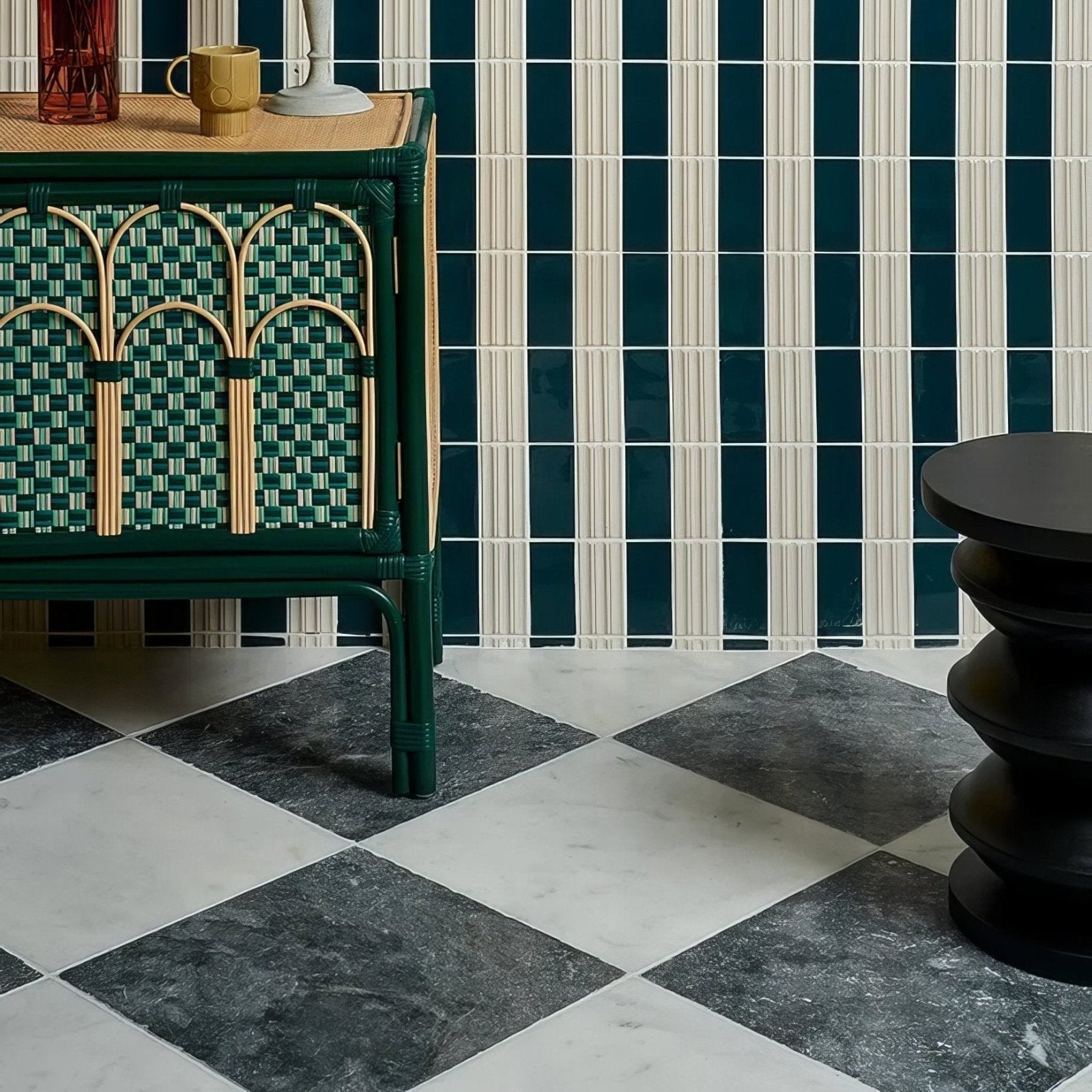 Kendal Marble Tumbled Finish in a kitchen setting