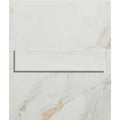 White rectangular subway tile with smooth glossy finish in Kennet porcelain chalk white for wall use