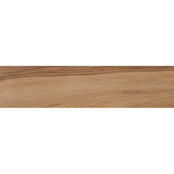 Keywood honey wooden plank with natural light brown grain patterns measuring 22.5 by 90cm