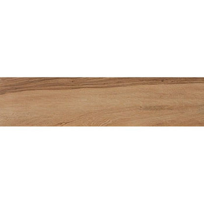 Keywood honey wooden plank with natural light brown grain patterns measuring 22.5 by 90cm