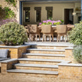 Kimmeridge Limestone Paving Tumbled & Etched Finish grey limestone paving patio